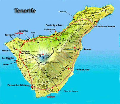 Mapa de Tenerife