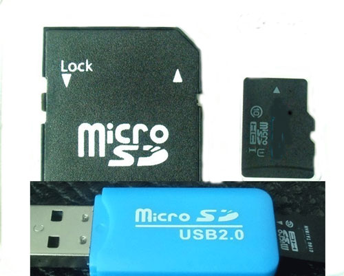 Memoria Micro SD 64 mas adaptador mas lector de tarjeta